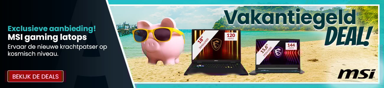 Vakantiegeld goed besteed bij Alternate 2025 - MSI laptops