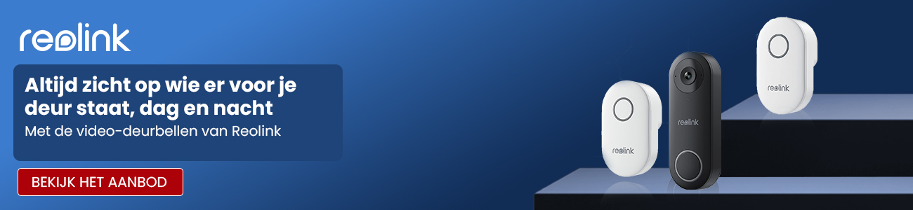 Listingbanner deurbellen - Reolink bannering