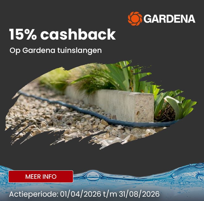 Gardena - 15% cashback op tuinslangen
