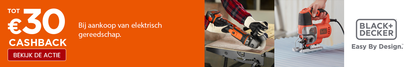 Black + Decker actie: Tot €30 cashback elektrisch gereedschap