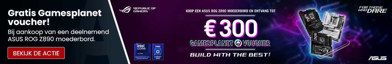 Gratis Gamesplanet voucher bij aankoop van een deelnemend ASUS product.