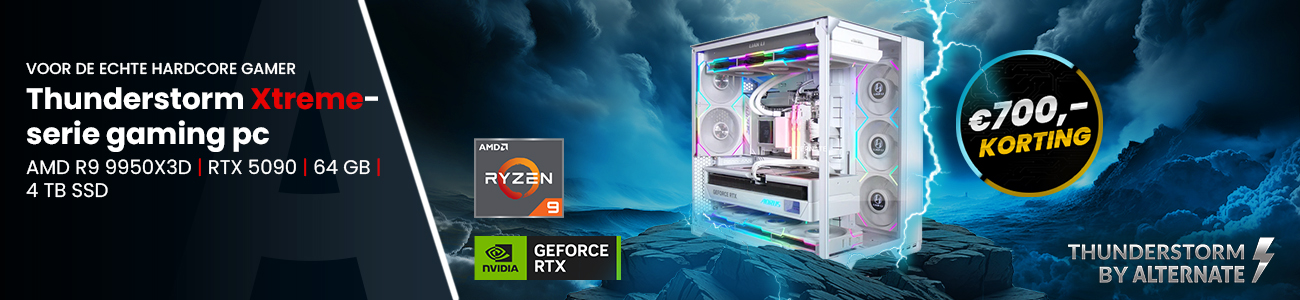 ALTERNATE Thunderstorm Xtreme Ryzen 9 – RTX 5090 White gaming pc