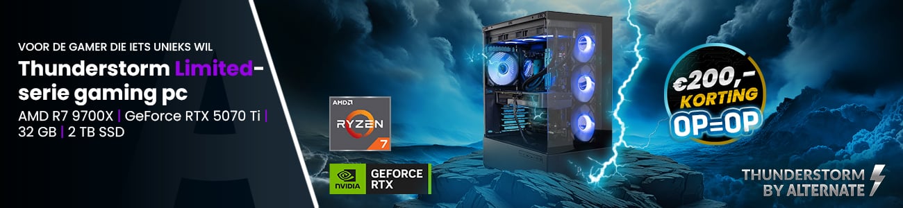 ALTERNATE Thunderstorm Pro Ryzen 7 – RTX 5070 Ti Gigabyte Limited edition gaming pc