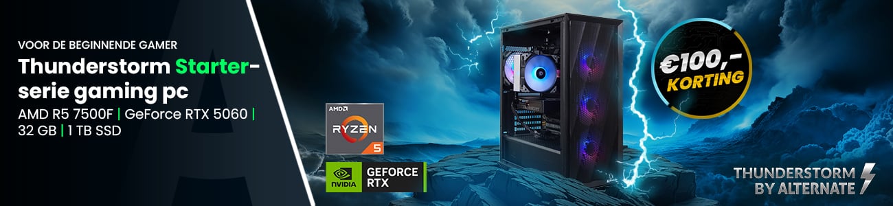 ALTERNATE Thunderstorm Starter Ryzen 5 – RTX 5060 gaming pc