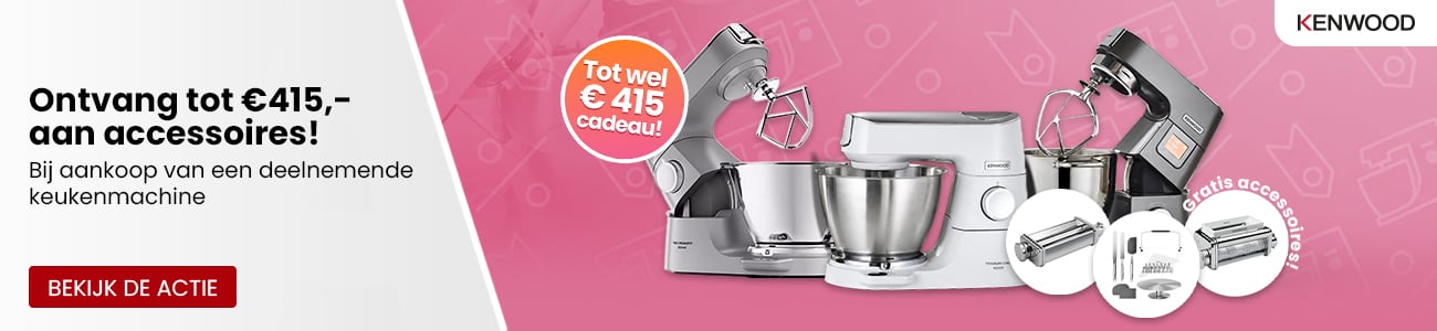 Ontvang tot € 415,00 aan accessoires CADEAU bij aankoop van een deelnemende keukenmachine