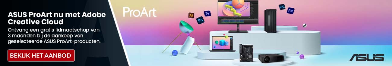 Productbanner - ASUS Gratis Adobe Creative Cloud