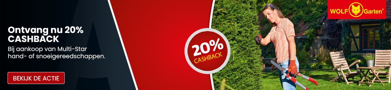 Wolf-Garten actie: 20% cashback op snoeigereedschap
