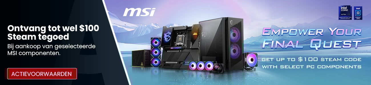MSI - ontvang tot wel $100 Steam tegoed