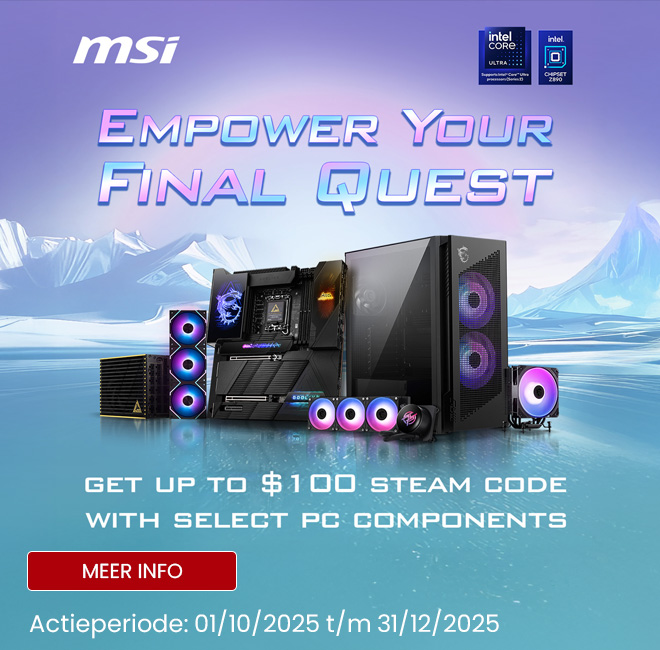 MSI - Ontvang tot wel $100 Steam tegoed