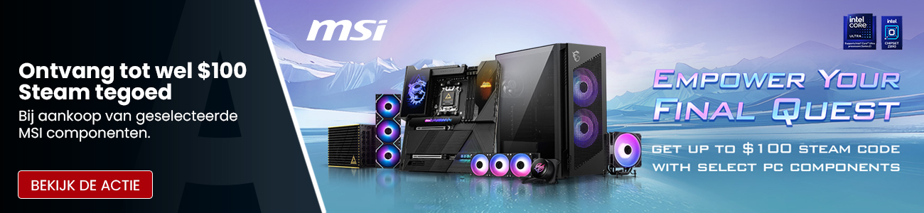 MSI - ontvang tot wel $100 Steam tegoed