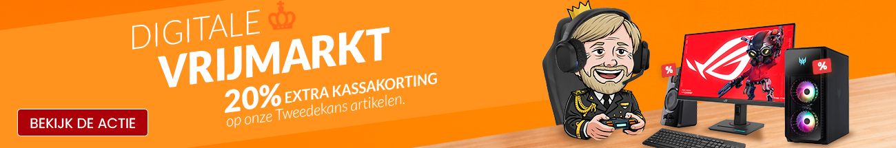 Digitale vrijmarkt - Ontvang tot 20% EXTRA KASSAKORTING