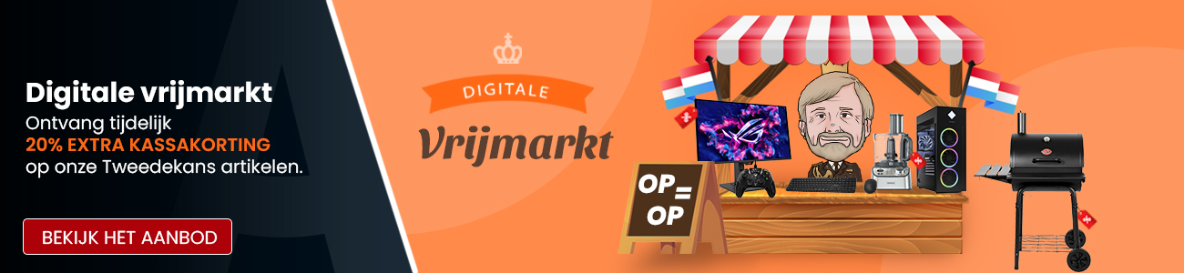 Digitale vrijmarkt - Ontvang tot 20% EXTRA KASSAKORTING