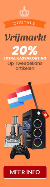 Digitale vrijmarkt - Ontvang tot 20% EXTRA KASSAKORTING