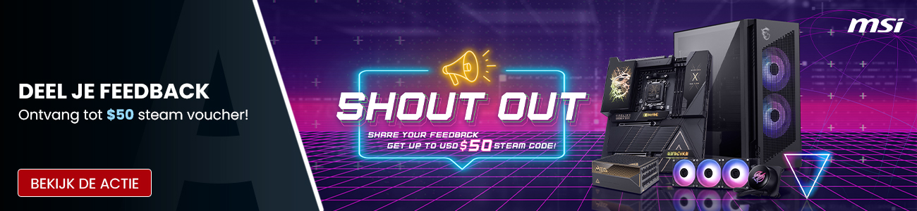 MSI - Geef je feedback en ontvang tot $50 steam voucher!