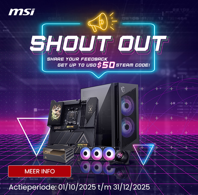 MSI - Geef je feedback en ontvang tot $50 steam voucher!