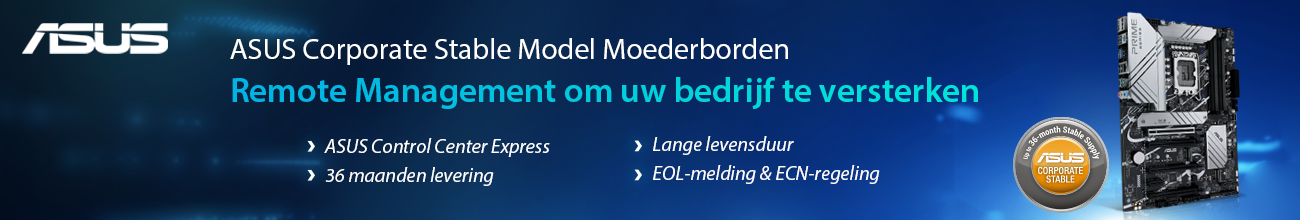 ASUS Corporate Stable Model moederborden - Remote Management om uw bedrijf te versterken