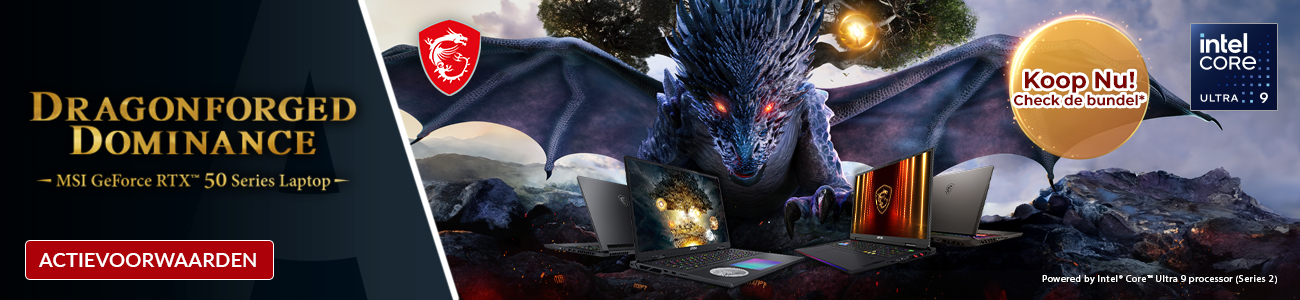 MSI Dragon Forged - RTX 50 Serie laptops actie