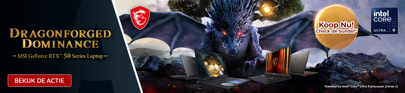 MSI Dragon Forged - RTX 50 Serie laptops actie