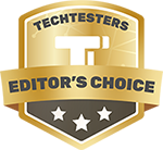 Dit product is onderscheiden met een Techtesters Editor’s choice award