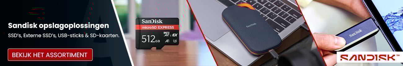 Sandisk Opslagoplossingen – SSD’s, Externe SSD’s, USB-sticks & SD-kaarten bij Alternate