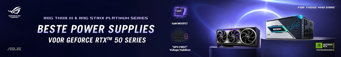 ROG Thor III & ROG Strix Platinum Series - Beste power supplies voor Geforce RTX 50 series