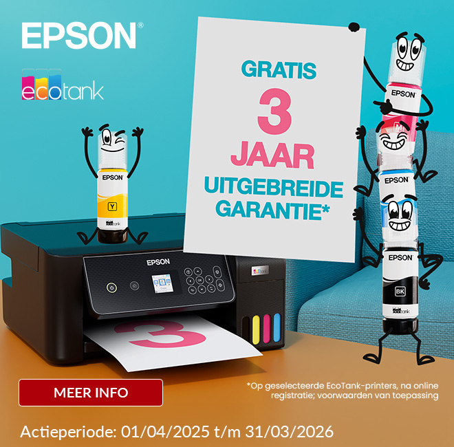 Promobanner - Epson: 3 jaar garantie