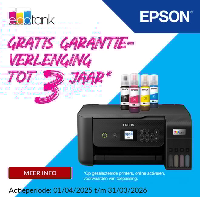 Promobanner - Epson: 3 jaar garantie
