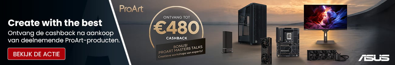 Ontvang tot €480 cashback na aankoop van deelnemende ProArt producten